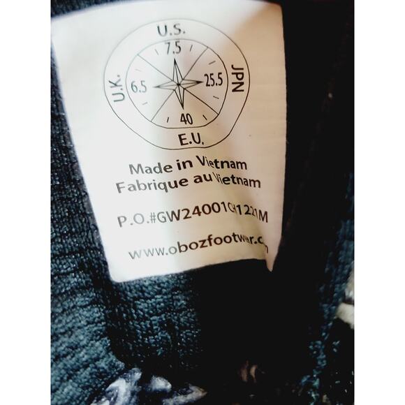 Oboz Sawtooth X Mid B-Dry Waterproof Men's Hiking Boots Size 7.5 Charcoal NEW - Picture 4 of 16